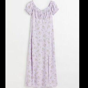 Floral puff-sleeved dress